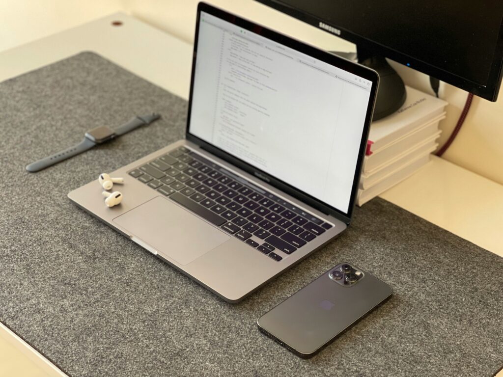 wireless charging desk mat